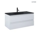 Oltens Vernal umywalka z szafką 100 cm czarny mat/szary mat 68038700