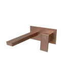 Noken Square 100281849- miedziana szczotkowana podtynkowa bateria umywalkowa o geometrycznym kształcie.