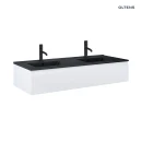 Oltens Vernal umywalka z szafką 120 cm czarny mat/biały połysk 68011000