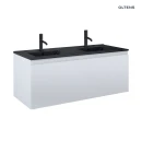 Oltens Vernal umywalka z szafką 120 cm czarny mat/szary mat 68035700