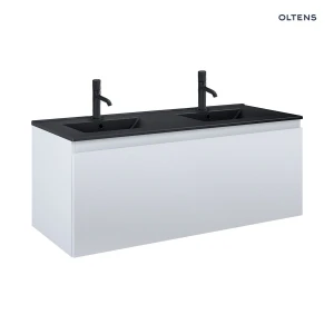 Oltens Vernal umywalka z szafką 120 cm czarny mat/szary mat 68035700