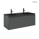 Oltens Vernal umywalka z szafką 120 cm czarny mat/grafit mat 68035400