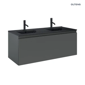 Oltens Vernal umywalka z szafką 120 cm czarny mat/grafit mat 68035400