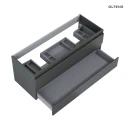 Oltens Vernal szafka 120 cm podumywalkowa wisząca z umywalką grafit mat/czarny mat 68465400 - szafka