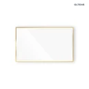 Oltens Nordlis lustro 60x100 cm prostokątne z oświetleniem od tyłu z matą grzewczą złoty 64111800