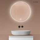 Oltens Nordlis lustro 60 cm okrągłe z oświetleniem z oświetleniem od tyłu z matą grzewczą miedź szczotkowana 64108610