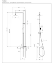 Zestaw wannowo-prysznicowy termostatyczny natynkowy z deszczownicą Omnires Y miedź połysk Y1234CP
