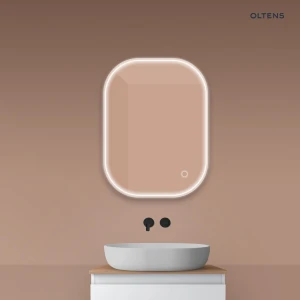 Oltens Nordlis lustro 60x80 cm prostokątne z oświetleniem z przodu z matą grzewczą 64123000