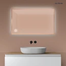 Oltens Nordlis lustro 60x100 cm prostokątne z oświetleniem od tyłu z matą grzewczą miedź szczotkowana 64111610