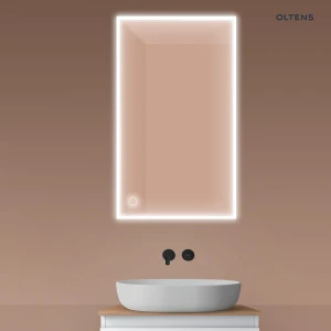 Oltens Nordlis lustro 60x100 cm prostokątne z oświetleniem z przodu z matą grzewczą 64106000