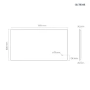 Oltens Nordlis lustro 60x120 cm prostokątne z oświetleniem od tyłu z matą grzewczą 64112000 - rysunek techniczny lustra
