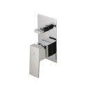 Noken Square 100266786- Chromowana, podtynkowa, dwudrożna bateria prysznicowa z geometrycznym nowoczesnym stylu