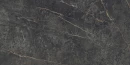 Płytka gresowa imitująca czarny strukturalny marmur ze złotą żyłą Sichenia Prestige Laurent Satin 3D 60x120