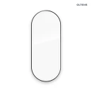 Oltens Nordlis lustro 50x120 cm owalne z oświetleniem z przodu z matą grzewczą czarny 64104300