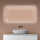 Oltens Nordlis lustro 60x120 cm prostokątne z oświetleniem od tyłu z matą grzewczą miedź szczotkowana 64112610