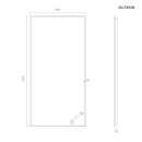 Oltens Nordlis lustro 60x120 cm prostokątne z oświetleniem od tyłu z matą grzewczą miedź szczotkowana 64112610 - rysunek techniczny lustra