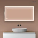 Oltens Nordlis lustro 60x120 cm prostokątne z oświetleniem z przodu z matą grzewczą miedź szczotkowana 64107610