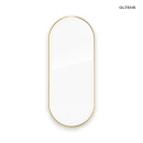 Oltens Nordlis lustro 50x120 cm owalne z oświetleniem z przodu z matą grzewczą złoty 64104800