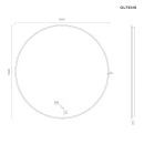 Oltens Nordlis lustro 100 cm okrągłe z oświetleniem od tyłu z matą grzewczą miedź szczotkowana 64110610 - rysunek techniczny lustra