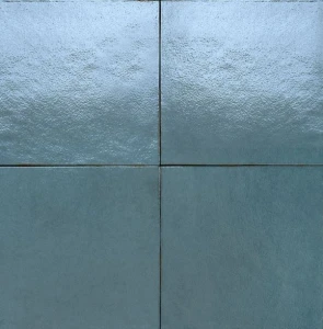 Marazzi Terramater Laguna Lux 37,5x37,5 MPM1 niebieska płytka monokolor w rzemieślniczym wykończeniu