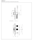 Bateria prysznicowo-wannowa podtynkowa Omnires CONTOUR z rączką prysznicową antracyt szczotkowany CT8035-1AT - rysunek techniczny