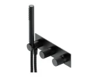 Bateria prysznicowo-wannowa podtynkowa Omnires CONTOUR z rączką prysznicową antracyt szczotkowany CT8035-1AT