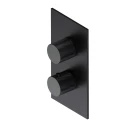 Termostatyczna bateria prysznicowo-wannowa Omnires CONTOUR podtynkowa antracyt szczotkowany CT8036AT