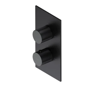 Omnires CONTOUR termostatyczna bateria prysznicowo-wannowa podtynkowa antracyt szczotkowany CT8036AT
