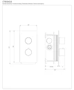 Termostatyczna bateria prysznicowo-wannowa podtynkowa Omnires CONTOUR złoty szczotkowany CT8036GLB - rysunek techniczny