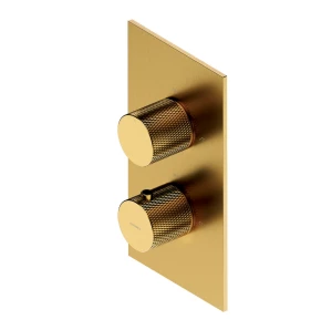  Omnires CONTOUR termostatyczna bateria prysznicowo-wannowa podtynkowa złoty szczotkowany CT8036GLB