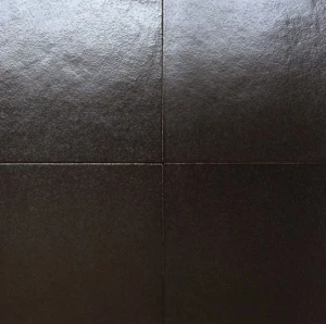 Marazzi Terramater Carbone Lux 37,5x37,5 MPMH czarna włoska płytka monokolor w rzemieślniczym wykończeniu