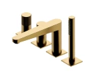 Bateria wannowa 4-otworowa Omnires CONTOUR złoty szczotkowany CT8032GLB