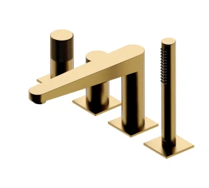 Omnires CONTOUR bateria wannowa 4-otworowa złoty szczotkowany CT8032GLB