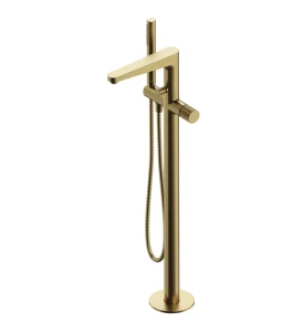 Omnires CONTOUR bateria wannowo-prysznicowa wolnostojąca złoty szczotkowany CT8033GLB