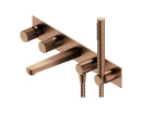 Bateria wannowa 5-otworowa podtynkowa Omnires CONTOUR miedź szczotkowana CT8037-1CPB
