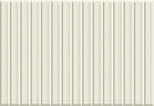 Hiszpańska lamelowana płytka ścienna Vives Surf Waikiki Blanco-B 23x33,5 w białym połyskującym kolorze