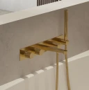 Bateria wannowa 5-otworowa podtynkowa Omnires CONTOUR złoty szczotkowany CT8037-1GLB