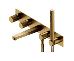 Omnires CONTOUR bateria wannowa 5-otworowa podtynkowa złoty szczotkowany CT8037-1GLB