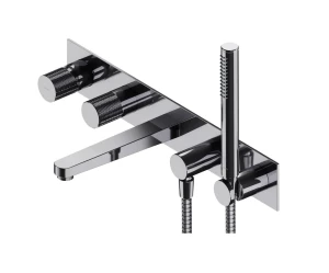 Omnires CONTOUR bateria wannowa 5-otworowa podtynkowa chrom połysk CT8037-1CR