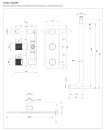 Zestaw prysznicowy podtynkowy z deszczownicą Omnires CONTOUR miedź szczotkowana SYSCT10CPB - rysunek techniczny