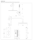 Termostatyczny zestaw prysznicowy podtynkowy z deszczownicą Omnires CONTOUR antracyt szczotkowany SYSCT11AT - rysunek techniczny