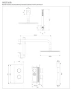Termostatyczny zestaw prysznicowy podtynkowy z deszczownicą Omnires CONTOUR chrom połysk SYSCT11CR - rysunek techniczny