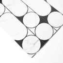 Dunin Bellamy Carrara GP 30x30 marmurowa geometryczna mozaika w czarnym i białym kolorze