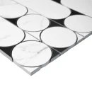 Dunin Bellamy Carrara GP 30x30 marmurowa geometryczna mozaika w czarnym i białym kolorze