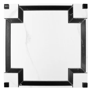 Dunin Crossington Carrara GP 30x30 marmurowa mozaika w stylu Royal w czarnym i białym kolorze