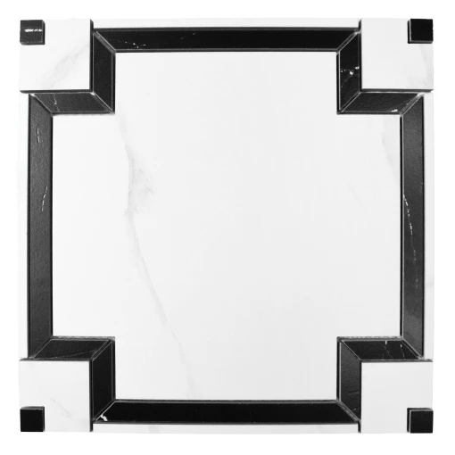 Dunin Crossington Carrara GP 30x30 marmurowa mozaika w stylu Royal w czarnym i białym kolorze