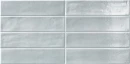 Delconca Ghiaccioli GH 2 Anice Brick 6x25- niebieska płytka cegiełka na ściany w połyskującym wykończeniu