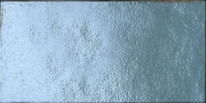 Marazzi Terramater Laguna Lux 18,6x37,5 MPLU niebieska płytka monokolor w rzemieślniczym wykonaniu pochodzenia włoskiego