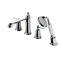 Bateria wannowa 4-otworowa w stylu Omnires ARMANCE retro chrom połysk AM5232CR
