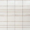 Ułożone obok siebie błyszczące płytki Marazzi Terramater Vaniglia Struttura 3D Ritmo Lux 18,6x37,5 cm MPM8, tworzące spójną kompozycję z poziomych, rzemieślniczych pasów.